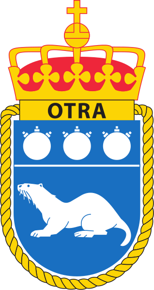 Coat of arms (crest) of the Minesweeper KNM Otra (M351), Norwegian Navy