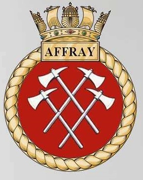 Coat of arms (crest) of the HMS Affray, Royal Navy