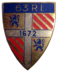 Coat of arms (crest) of the 63rd Infantry Regiment, French Army