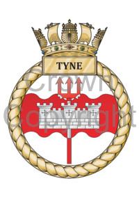 Coat of arms (crest) of the HMS Tyne, Royal Navy