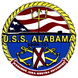 Coat of arms (crest) of the Submarine USS Alabama (SSBN-731)