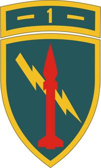 Coat of arms (crest) of 1st Missile Command, US Army