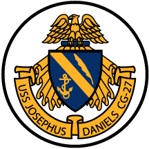Coat of arms (crest) of the Cruiser USS Josephus Daniels (GC-27)