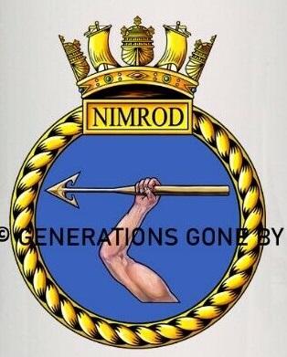 Coat of arms (crest) of the HMS Nimrod, Royal Navy