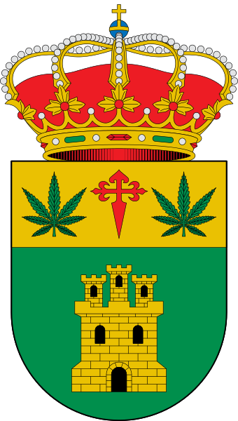 Escudo de Santa Cruz de los Cáñamos/Arms (crest) of Santa Cruz de los Cáñamos