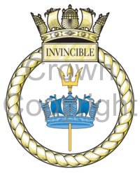 Coat of arms (crest) of the HMS Invincible, Royal Navy