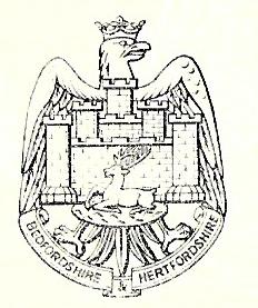 Coat of arms (crest) of the The Bedfordshire and Hertfordshire Regiment, British Army