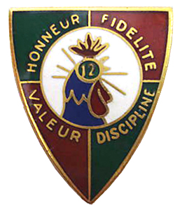 Coat of arms (crest) of the 12th Foreign Infantry Regiment, French Army