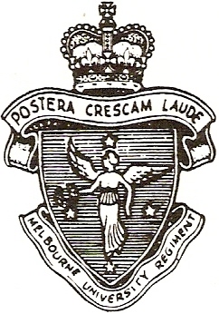 Coat of arms (crest) of the Melbourne University Regiment, Australia