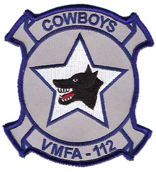 Coat of arms (crest) of the Marine Fighter Attack Squadron (VMFA) 112 Cowboys, USMC