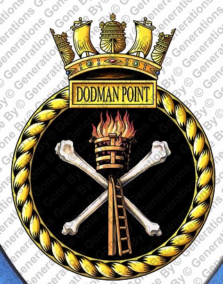 Coat of arms (crest) of the HMS Dodman Point, Royal Navy
