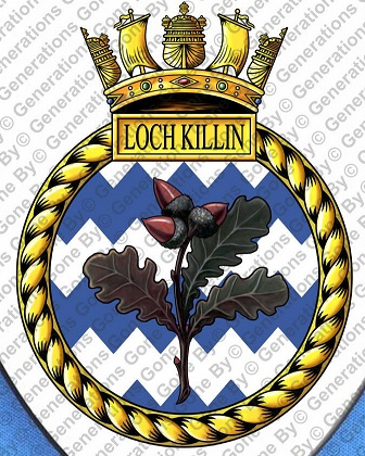 Coat of arms (crest) of the HMS Loch Killin, Royal Navy