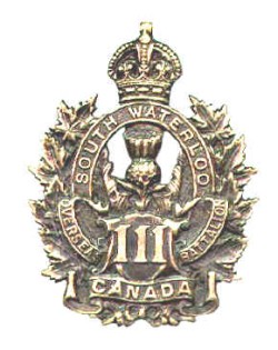 Coat of arms (crest) of the 111th (South Waterloo) Battalion, CEF