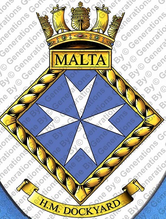 Coat of arms (crest) of the H.M. Dockyard Malta, Royal Navy