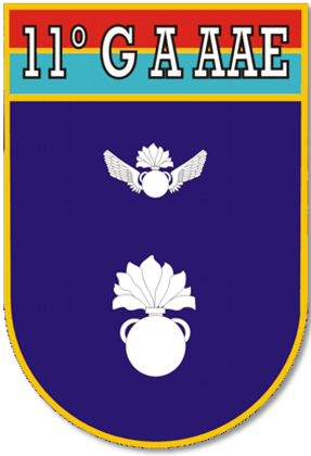 Coat of arms (crest) of the 11th Anti Aircraft Artillery Group, Brazilian Army