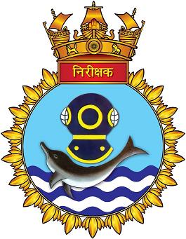 Coat of arms (crest) of the INS Nireekshak, Indian Navy