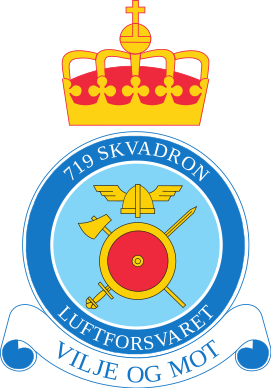 Coat of arms (crest) of the 719th Squadron, Norwegian Air Force