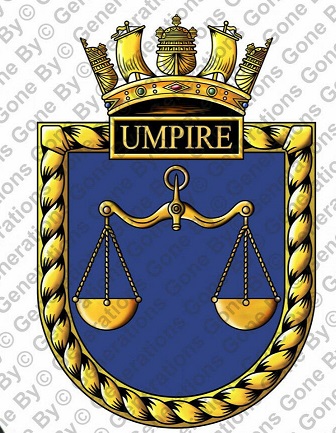Coat of arms (crest) of HMS Umpire, Royal Navy