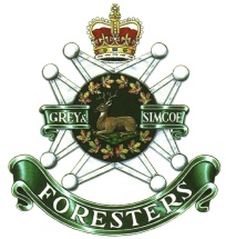 Coat of arms (crest) of the The Grey and Simcoe Foresters, Canadian Army