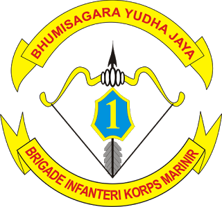 Coat of arms (crest) of the 1st Marine Infantry Brigade, Indonesian Marine Corps