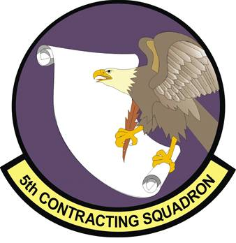 Coat of arms (crest) of the 5th Contracting Squadron, US Air Force