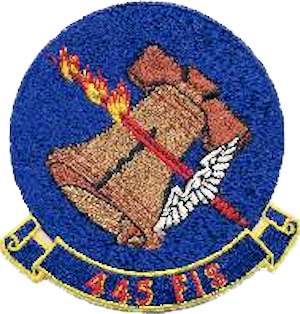 Coat of arms (crest) of the 445th Fighter Interceptor Squadron, US Air Force