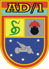 Coat of arms (crest) of the Divisional Artillery 1 - Cordeiro de Farias Divisional Artillery, Brazilian Army