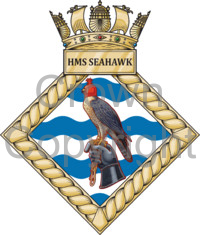 Coat of arms (crest) of the HMS Seahawk, Royal Navy
