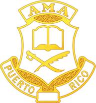 Coat of arms (crest) of Antilles Millitary Academy Junior Reserve Officer Training Corps, US Army