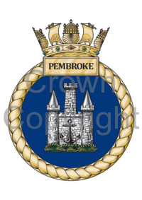 Coat of arms (crest) of HMS Pembroke, Royal Navy