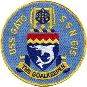 Coat of arms (crest) of the Submarine USS Gato (SSN-615)