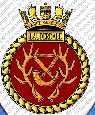 Coat of arms (crest) of the HMS Lauderdale, Royal Navy