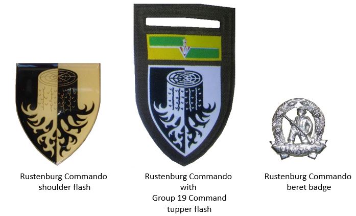 Coat of arms (crest) of the Rustenburg Commando, South African Army