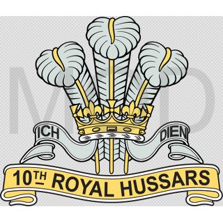 Coat of arms (crest) of the 10th Royal Hussars (Prince of Wales's Own), British Army