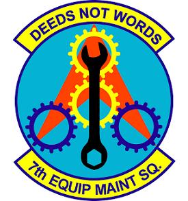 Coat of arms (crest) of the 7th Equipment Maintenance Squadron, US Air Force