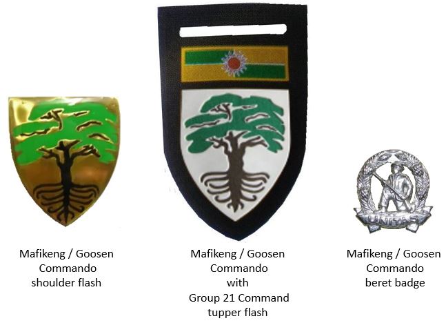 Coat of arms (crest) of the Mafikeng Goosen Commando, South African Army