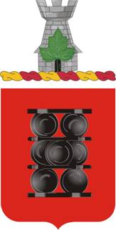 Arms of 1st Field Artillery Regiment, US Army