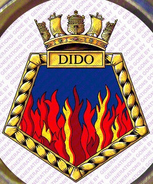 Coat of arms (crest) of the HMS Dido, Royal Navy