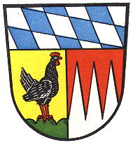 Wappen von Bad Kissingen (kreis)/Arms (crest) of Bad Kissingen (kreis)