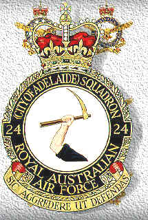 Coat of arms (crest) of the No 24 (City of Adelaide) Squadron, Royal Australian Air Force