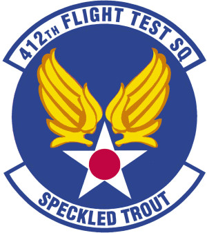 Coat of arms (crest) of the 412th Flight Test Squadron, US Air Force