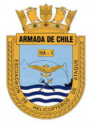 Coat of arms (crest) of the Attack Helicopter Squadron HA-1, Chilean Navy