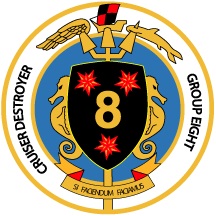 Coat of arms (crest) of the Cruiser Destroyer Group 8, US Navy
