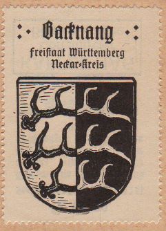 Wappen von Backnang/Coat of arms (crest) of Backnang