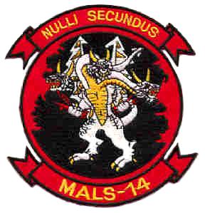 Coat of arms (crest) of the MALS-14 Dragons, USMC