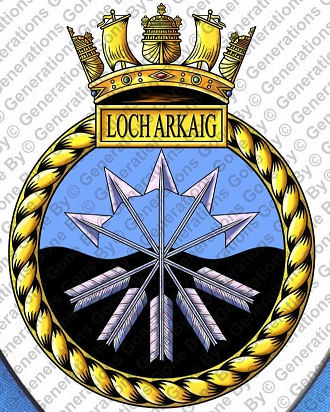 Coat of arms (crest) of the HMS Loch Arkaig, Royal Navy