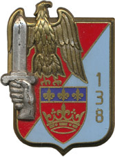 Coat of arms (crest) of the 138th Infantry Regiment, French Army