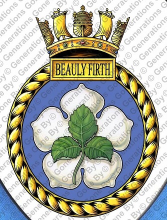 Coat of arms (crest) of the HMS Beauly Firth, Royal Navy
