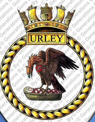 Coat of arms (crest) of the HMS Urley, Royal Navy