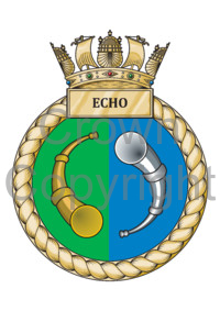 Coat of arms (crest) of the HMS Echo, Royal Navy